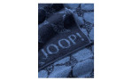 Nahaufnahme des JOOP! Handtuch Classic Cornflower (50x100cm, navy) mit strukturiertem Muster und JOOP! Logo.
