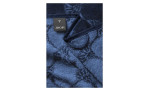 JOOP! Handtuch Classic Cornflower, 50x100 cm, marineblau mit strukturiertem Muster, Aufhängeschlaufe und gesticktem Etikett.