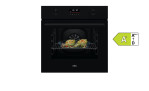 AEG Einbau-Backofen GB3020PB mit EXPlore-Display, gefülltes Gemüse in einer Glasform, Energieeffizienzklasse A (siehe Abbildung rechts).