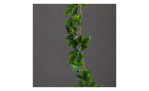 Efeu-Girlande 180 cm aus Kunststoff in grün mit braunen Stiel. Auf einem grauen Hintergrund.