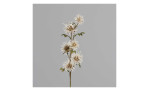 Hamamelis-Pick 51 cm aus Kunststoff mit weißen Blüten, grünen Blätter und braunen Stiel. Auf einem grauen hintergrund.