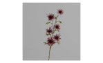 Hamamelis-Pick 51 cm aus Kunststoff mir roten Blüten, grünen Blätter und einem braunen Stiel. Auf einem grauen Hintergrund.