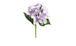 Hortensien-Pick 32 cm aus Kunststoff mit Lila Blüten und grünen Stiel und Blätter