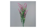 Veronica-Busch 60 cm aus Kunststoff in pink mit grünen Stiel und Blätter. Auf einem grauen Hintergrund.