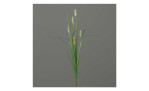 Gras 67 cm aus Kunststoff in grün mit weißen Applikationen. Auf einem grauen Hintergrund.