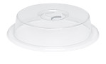 Emsa Abdeckhaube Micro Family 27 cm: transparente, belüftete Mikrowellenhaube zum Schutz vor Spritzern und zum Abdecken von Tellern.