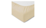 Estella Jersey-Spannbettlaken 100 x 200 cm in Beige, aus Baumwolle, passgenau über eine Matratze gespannt.