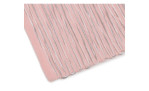Nahaufnahme des gerippten Platzsets Merano von Ambiente Trendlife, altrosa mit feinen weiß-grauen Streifen, weiche Naturfaser.