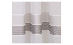 Schlaufenschal Nebos von Ambiente Trendlife: weißer Transparentvorhang mit grauen Anthrazitstreifen, 140x245 cm, Synthetikfaser.