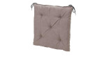 Sitzkissen Darco 40x40 cm von Ambiente Trendlife, taupe, quadratisch, mit Knopfleiste, Schaumstoff-Füllung, Eckbindungen.