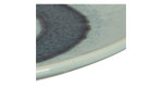 Nahaufnahme des Tellers Leonardo Teller Matera 22,5 cm mit blauer Glasur und abstraktem Dekor am Rand.