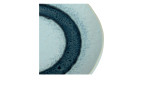 Teilansicht des Tellers Leonardo Teller Matera 22,5 cm mit einem blau gesprenkelten Ring - ideal für stilvolle Dekorationen.