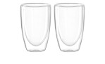 Leonardo Doppelwandbecher-Set DUO: Zwei transparente Gläser, je 400 ml.
