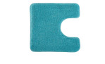 Teal WC-Vorleger Relax 55x55cm von Kleine Wolke, U-förmig, Blau-Grün meliert, von oben gesehen auf weißem Hintergrund.