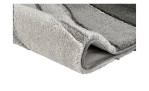Nahaufnahme von Kleine Wolke Badteppich Ocean, 80 x 150 cm, in Synthetikfaser, strukturiert, grau, auf weißem Hintergrund.