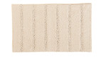 Badteppich Monrovia in der Farbe Beige, in der Draufsicht. Die Größe ist 60 x 100 cm. 