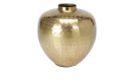 Vase 18 x 19,5 cm in Goldmetallic mit gepunkteter Textur - ideale Dekoration oder stilvolles Zubehör für jeden Raum.