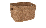 Wäschekorb 37 x 29 x 27 cm aus Natur Braun-Wicker mit Griffen - stilvolles Deko- und praktisches Zubehör.