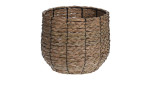 Runder Korb 25 x 24 cm aus Naturfasern, braun, mit weiter Öffnung; Zubehör nicht enthalten.