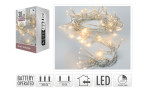 LED-Lichterkette 30 LEDs, 300 cm weiß, batteriebetrieben mit Timer, inkl. Verpackung. Verpackung.