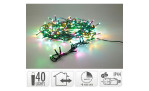 LED-Lichterkette 40 LEDs von Grün: 40 mehrfarbige Innenleuchten mit Zeitschaltuhr, Stecker & IP44, ideal für die Dekoration.