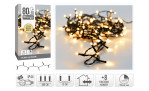 LED-Lichterkette 80 LEDs, 6m, warmweiß, schwarzes Kabel, Timer- & Memory-Funktion, für den Innenbereich.
