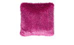 Kissenhülle Cuddly 50 x 50 cm, quadratisch, rosa, zotteliges Kunstfell, weiche Synthetikfaser.