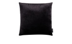 Die Kissenhülle Gepardo ist ein schwarzer 45x45 cm großer Samtbezug mit einem kleinen Anhänger, der auf weißem Hintergrund abgebildet ist.