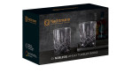 Schwarzer Nachtmann-Karton mit zwei grauen Whiskyglas-Set Noblesse 2-tlg. Bechern abgebildet, beschriftet mit 2x Whisky Tumbler Smoke.