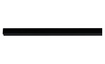 Die Schiene URail 100 cm, eine elegante schwarze Soundbar mit minimalistischem Design, von vorne gesehen auf weißem Hintergrund.