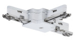 Weißer T-Verbinder URail 10 cm, inkl. Schrauben. Schrauben, verbindet mehrere Lichtschienen.