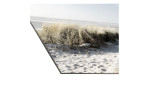 Glasbild Seeblick 50 x 125 cm, Strandlandschaft, Detailbild von der Ecke
