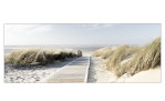 Glasbild Seeblick 30 x 80 cm, Strandlandschaft