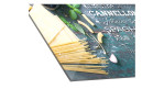 Glasbild Kochkreation 30 x 30 cm, verschiedene Pasta-Sorten, Detailfoto von einer Ecke des Bildes