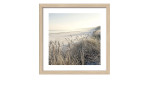 Pro-Art Rahmenbild Verlorene Düne I 28 x 28 cm: Gelassene Strandszene mit MDF-Unterlage in Holzfarbtönen.