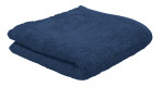 Das Ross Handtuch Vita 50 x 100 cm in Dunkelblau, ordentlich gefaltet auf weißem Hintergrund.