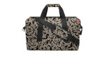 Die Reisenthel Reisetasche Allrounder L hat einen barocken Marmor-Blumenprint und schwarze Griffe aus recyceltem Polyester.