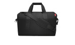 Die Reisenthel Reisetasche Allrounder L, schwarz, aus Polyester, 48 cm breit, mit kurzen Griffen und Schultergurt.
