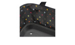 Reisenthel Einkaufskorb Shoppingbasket: schwarze Tasche mit bunten Punkten, Innentasche mit Reißverschluss, aus recyceltem Polyester.