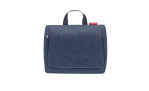 Reisenthel Kulturtasche Toiletbag XL in Herringbone Dark Blue, strapazierfähiges Polyester, mit Reißverschluss und Tragegriff.