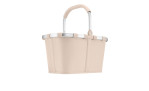Reisenthel Einkaufskorb Carrybag MH Limited Edition Einkaufskorb in beige, mit Aluminiumrahmen und -griff, isoliert auf weiß.