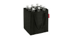 Reisenthel Flaschenträger Bottlebag aus recyceltem Polyester, 24x28 cm, trägt 9 Glasflaschen mit weißen Deckeln.