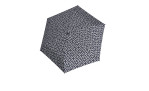 Reisenthel Regenschirm Umbrella Pocket Mini in navy mit weißem Muster, hergestellt aus recyceltem Polyester und Aluminium.