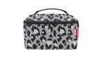 Reisenthel Kosmetiktasche Beautycase in grauem und schwarzem Leo Nero Print aus recyceltem Polyester mit Reißverschluss.