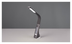 Die Reality LED-Tischleuchte Francy ist eine moderne Tischleuchte aus schwarzem Kunststoff mit digitaler Anzeige und inklusive Glühbirne.