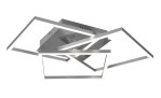 Reality LED-Deckenleuchte Mobile: Moderne Deckenleuchte, nickel-matt, überlappende Metallrahmen, inklusive Leuchtmittel.