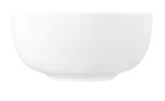Müslischale Liberty 15 cm aus weißem Porzellan. Ansicht von der Seite.