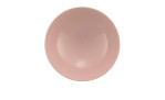 Dessertschale Life 14,6 cm aus Porzellan mit einer weißen Außen- und rosa Innenfarbe. Ansicht von oben.