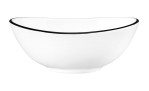 Bowl Modern Life 12 cm aus Porzellan in weiß mit schwarzem Rand.