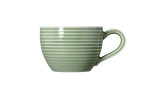 Seltmann Espresso Obere Beat Salbeigrün 110 ml, Keramik mit weißen Streifen, ideal zum Dekorieren, abgebildet auf weißem Hintergrund.